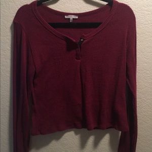 Long sleeve crop top